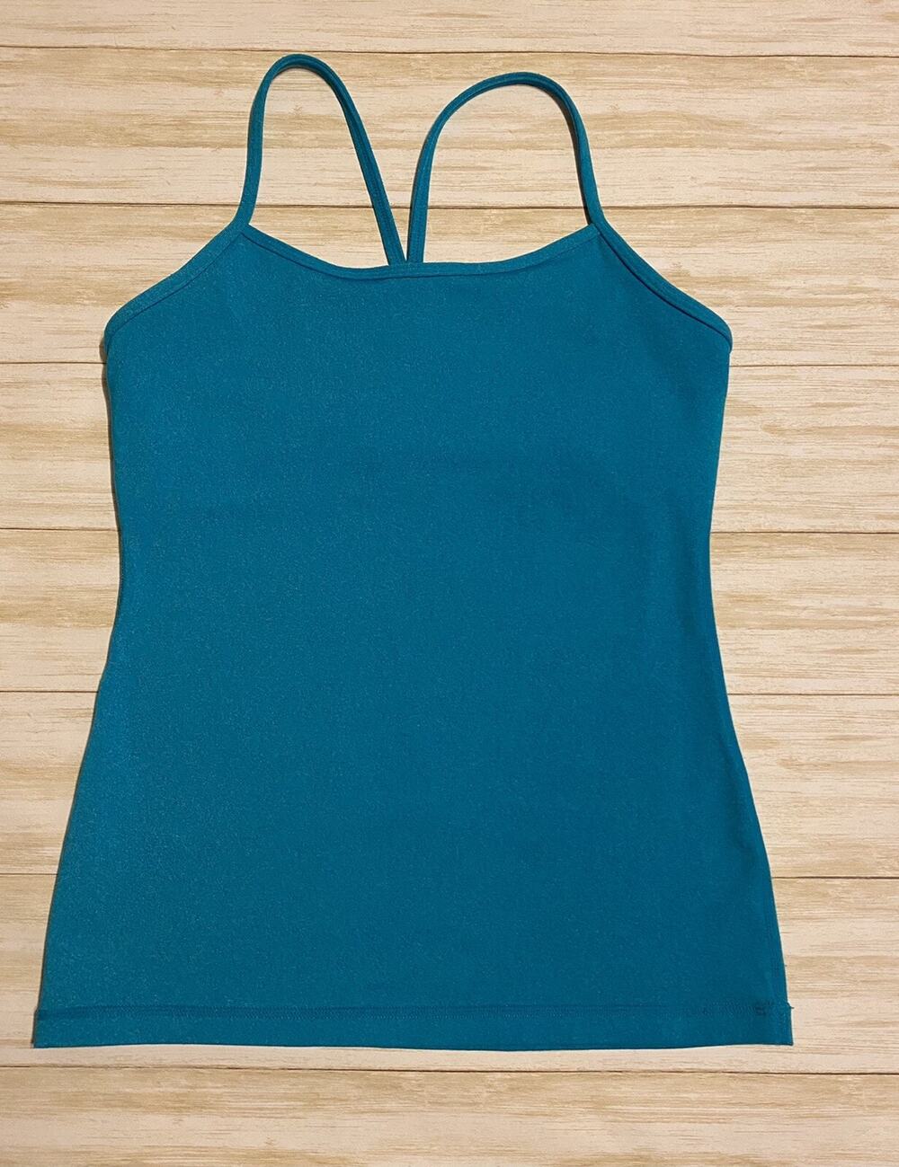Lululemon womens size 6 blue power Y luon tank